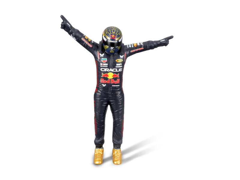 Mașină de colecție Red Bull Racing, BBurago, Max Verstappen, Nr. 1, 1:24, RB19, cu pilot