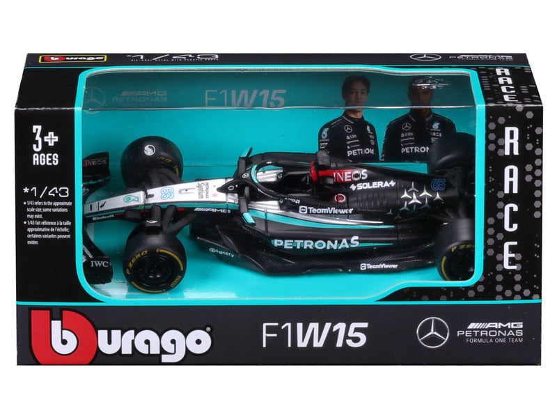 Mercedes mașină-model, bburago, George Russell, #63, 1:43, F1W15
