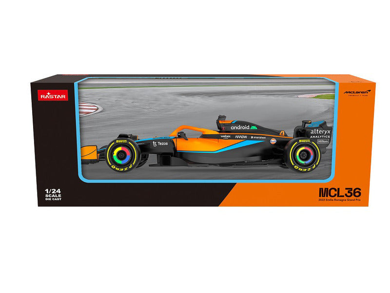 McLaren mașină de model, Rastar, Lando Norris, #4, MCL36, 2024