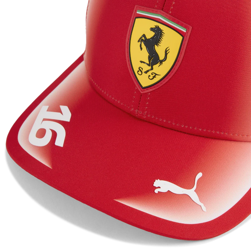 Șapcă Ferrari, echipă, Charles Leclerc, Puma, roșu