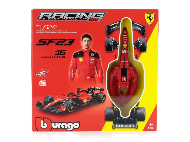 kit de modelism Ferrari, bburago, 1:24, Charles Leclerc, #16, SF-23