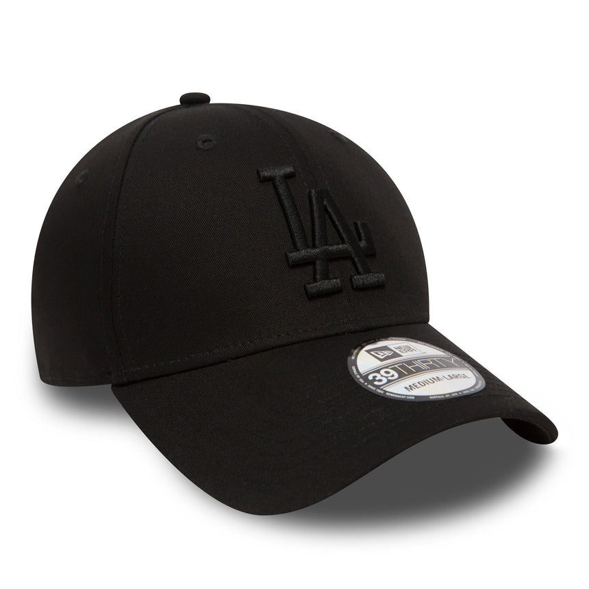 Șapcă Los Angeles Dodgers, New Era, 39THIRTY, esențial, negru total