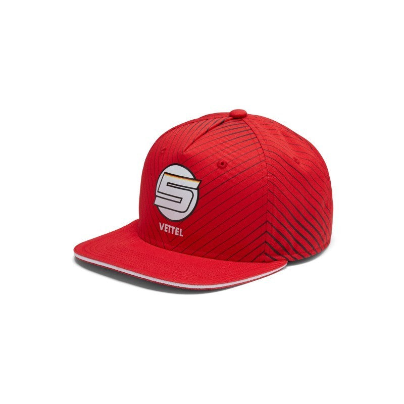 Sapca de Flatbrim, Ferrari Sebastian Vettel, Unisex, Rosu, 2018 - FansBRANDS®
