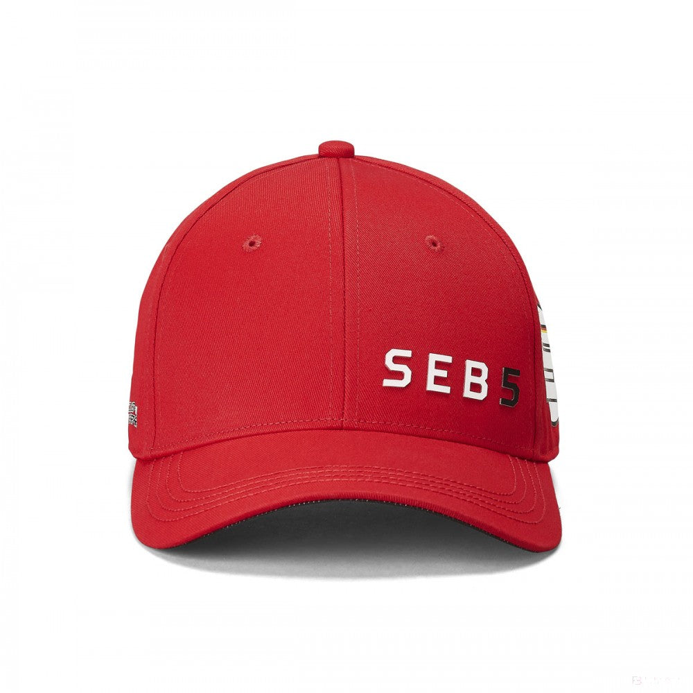 Sapca de Baseball, Ferrari Sebastian Vettel, SEB5, Unisex, Rosu, 2019 - FansBRANDS®