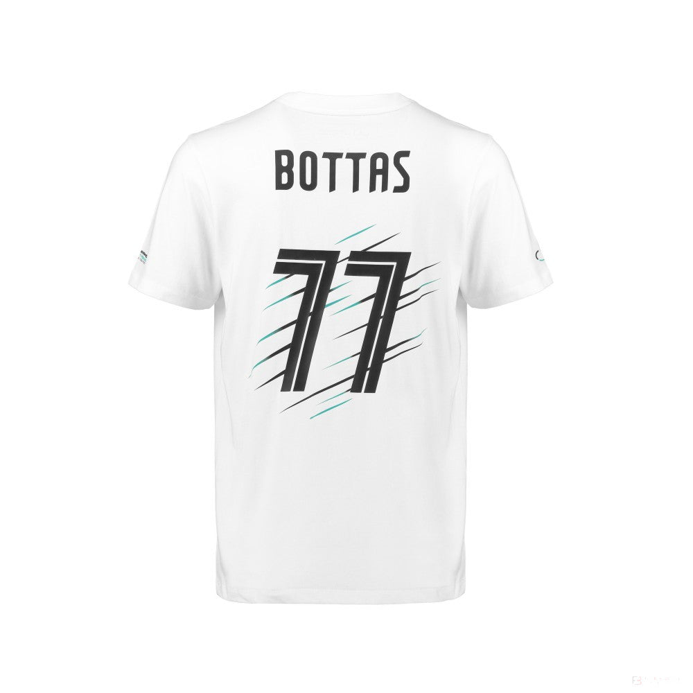 Tricou de Barbat Mercedes Valtteri Bottas, Valtteri 77, Alb, 2018 - FansBRANDS®