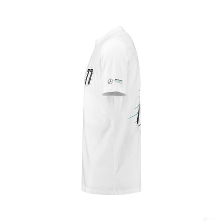 Tricou de Barbat Mercedes Valtteri Bottas, Valtteri 77, Alb, 2018 - FansBRANDS®