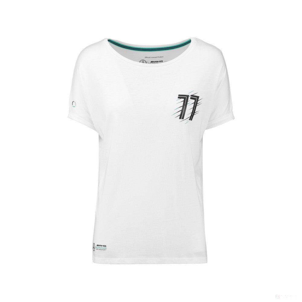 Tricou de Dama Mercedes Valtteri Bottas, Valtteri 77, Alb, 2018 - FansBRANDS®