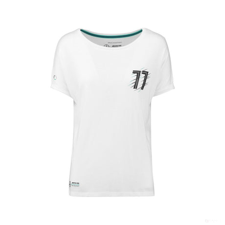 Tricou de Dama Mercedes Valtteri Bottas, Valtteri 77, Alb, 2018 - FansBRANDS®