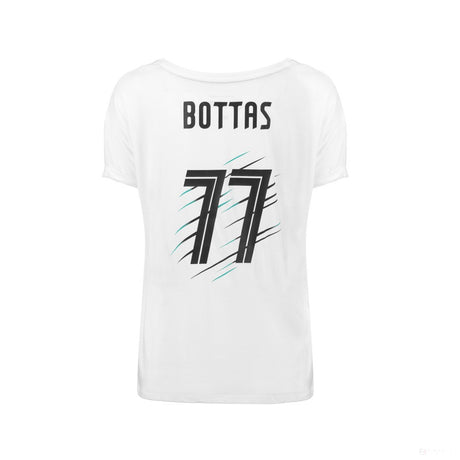 Tricou de Dama Mercedes Valtteri Bottas, Valtteri 77, Alb, 2018 - FansBRANDS®