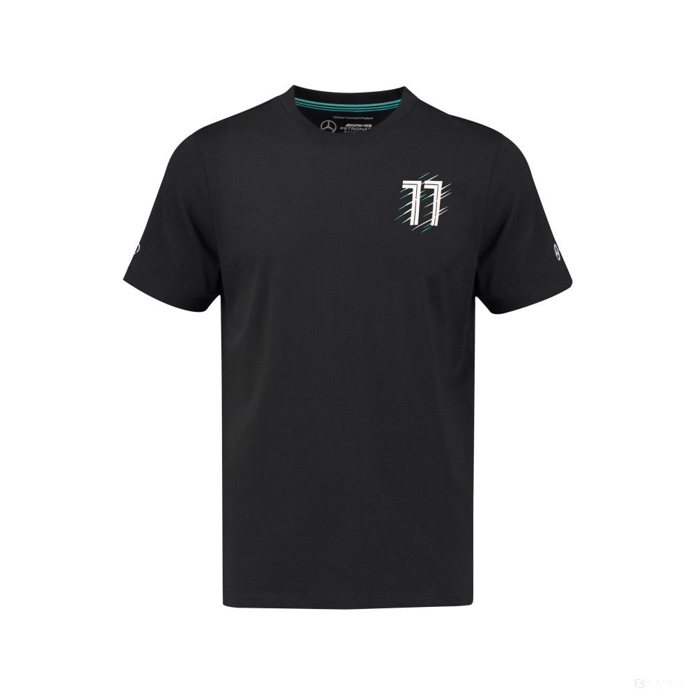 Tricou de Copil Mercedes Valtteri Bottas, Negru, 2018 - FansBRANDS®