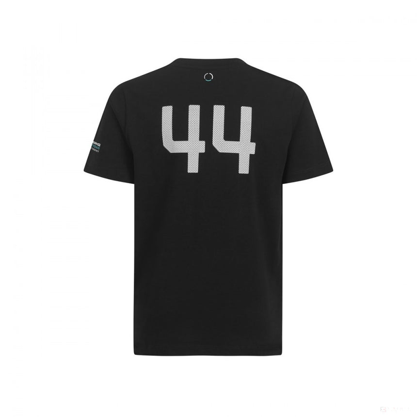 Tricou de Copil Mercedes Lewis Hamilton, #44, Negru, 2019 - FansBRANDS®