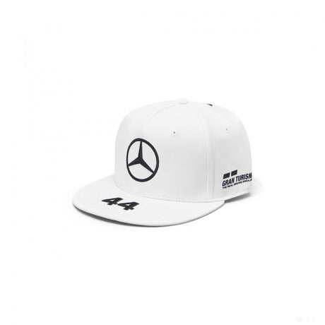 Sapca de Flatbrim Mercedes Lewis Hamilton, Unisex, Alb, 2019 - FansBRANDS®