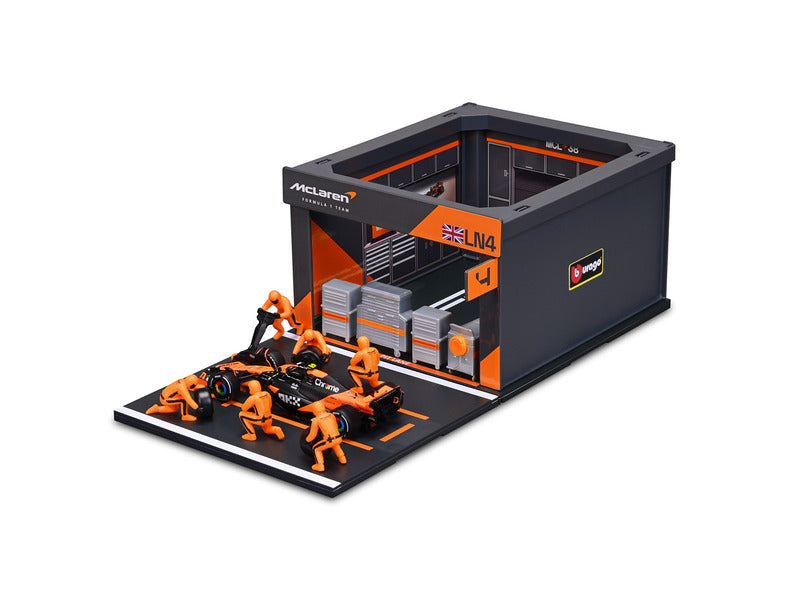 kit de model McLaren, acces pitlane, bburago, 1:43, Lando Norris, #4, MCL38