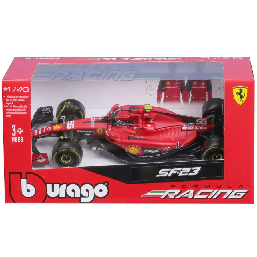 Mașină model Ferrari, F1-23, bburago, 1:43, Carlos Sainz #55, 2023