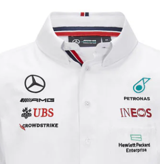 Men's Shirt, Mercedes, White, 2021