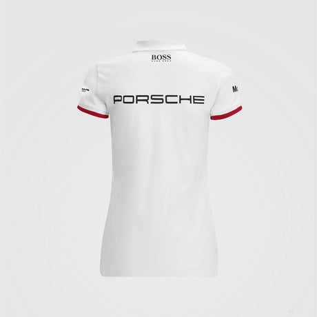 Tricou de Dama cu Guler, Porsche Team, Alb, 2022 - FansBRANDS®