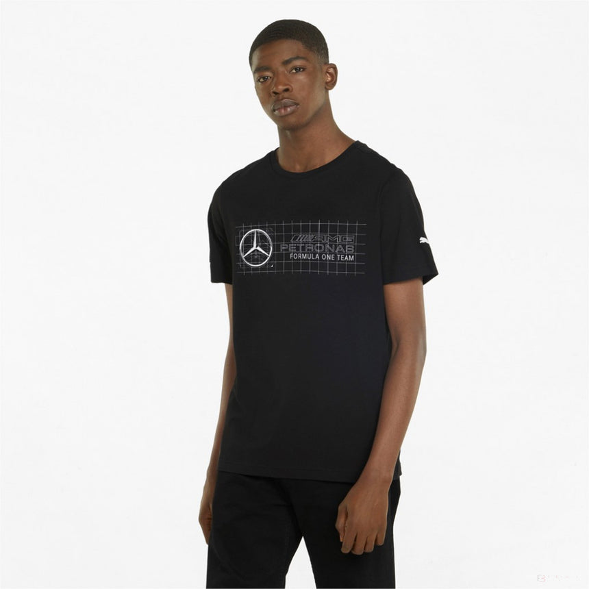 Tricou de Barbat, Puma Mercedes Team Logo, 2022, Negru - FansBRANDS®