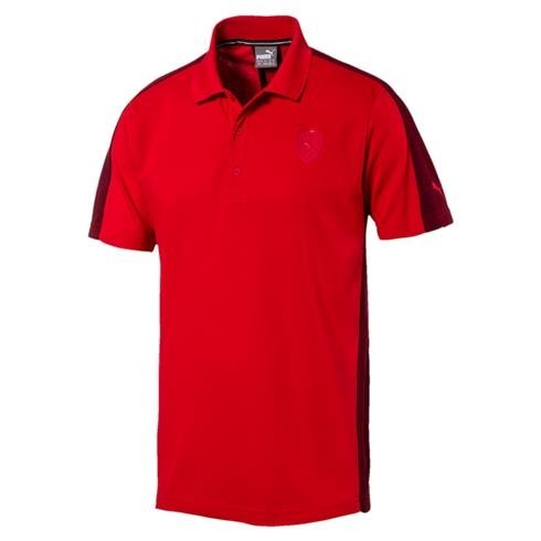 Tricou de Barbat cu guler, Puma Ferrari, Rosu, 2017 - FansBRANDS®