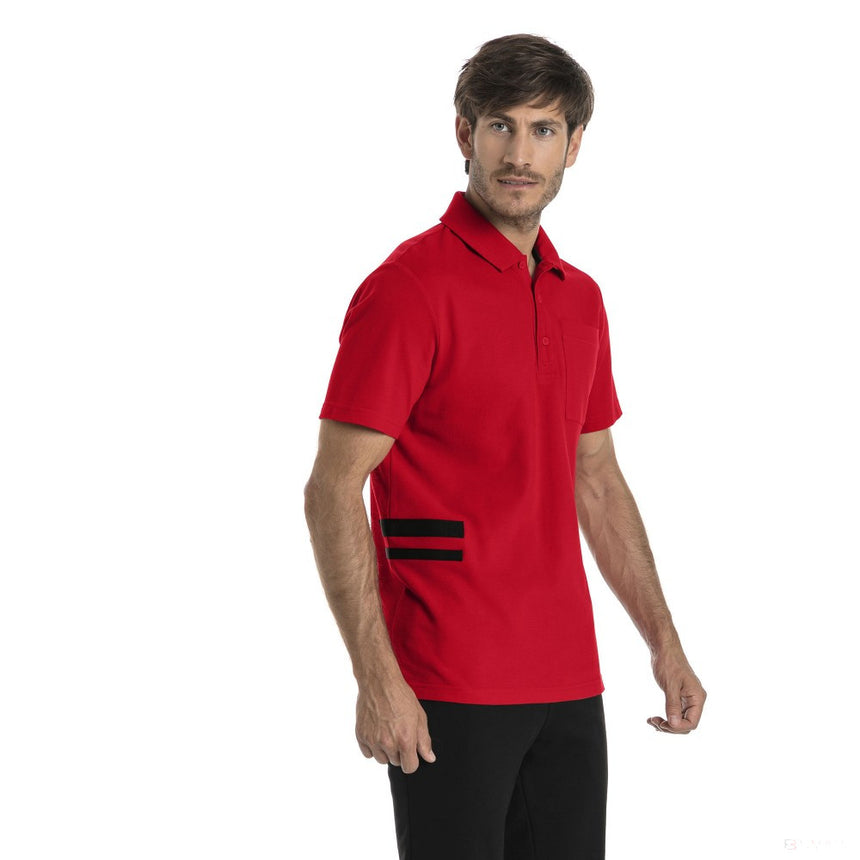 Tricou de Barbat cu Guler, Puma Ferrari Fan Lifestyle, Rosu, 2018 - FansBRANDS®