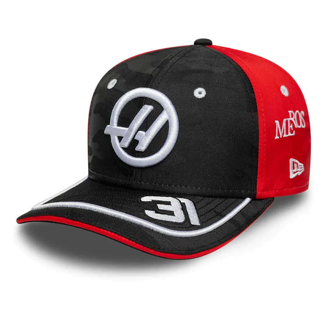 Șapcă de baseball Haas F1, pentru copii, Esteban Ocon, New Era, 9SEVENTY SS, neagră 🔥