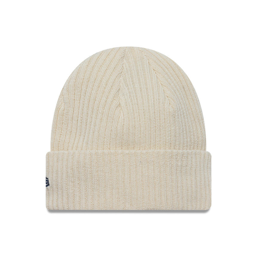Căciulă beanie tricotată cu manșetă scurtă, Repreve, New Era, alb