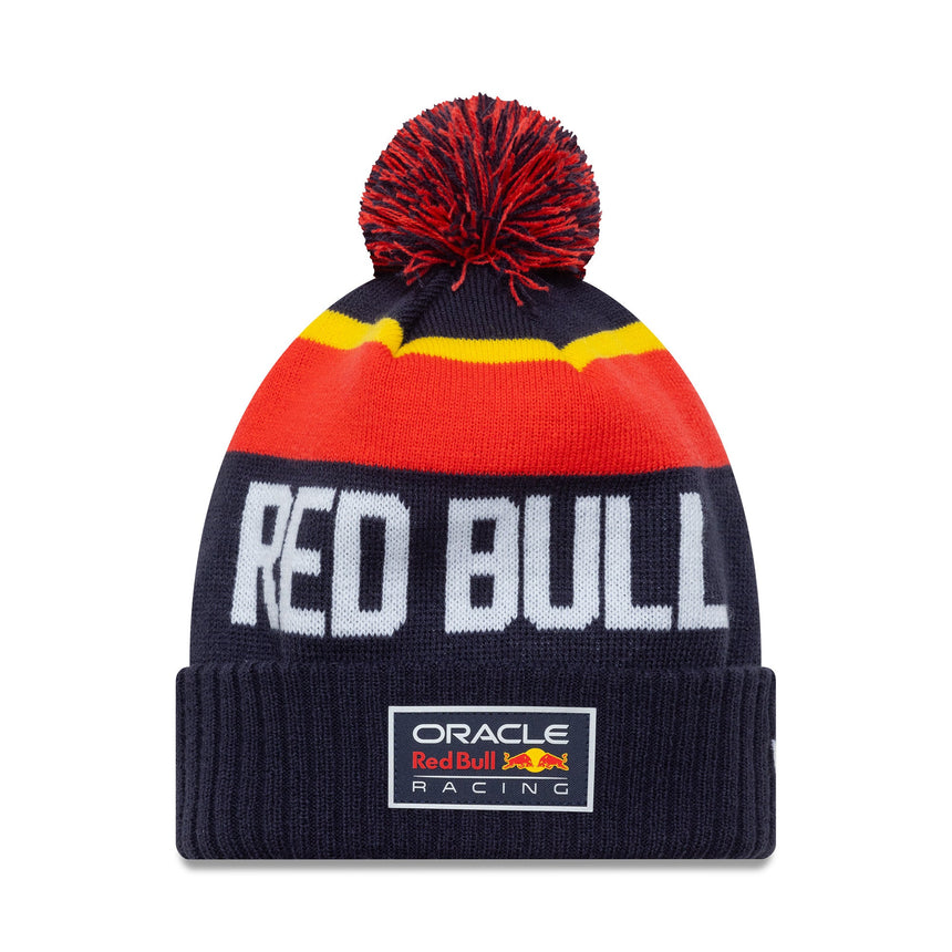 căciulă tricotată Red Bull Racing, logo cu text, New Era, multicolor