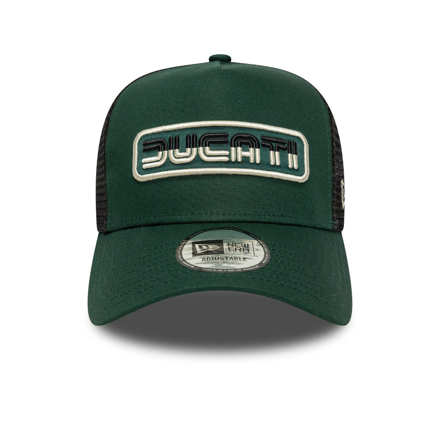 șapcă Ducati, trucker, sezonier, New Era, 9FORTY, verde
