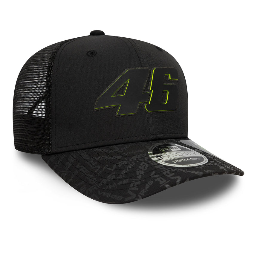 Șapcă Valentio Rossi #46, VR46, sustenabilă, New Era, 9SEVENTY, neagră