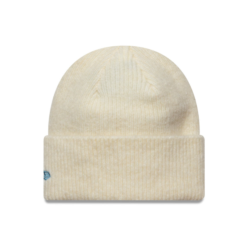 Căciulă beanie New York Yankees, pentru femei, cu tiv larg, New Era, bej