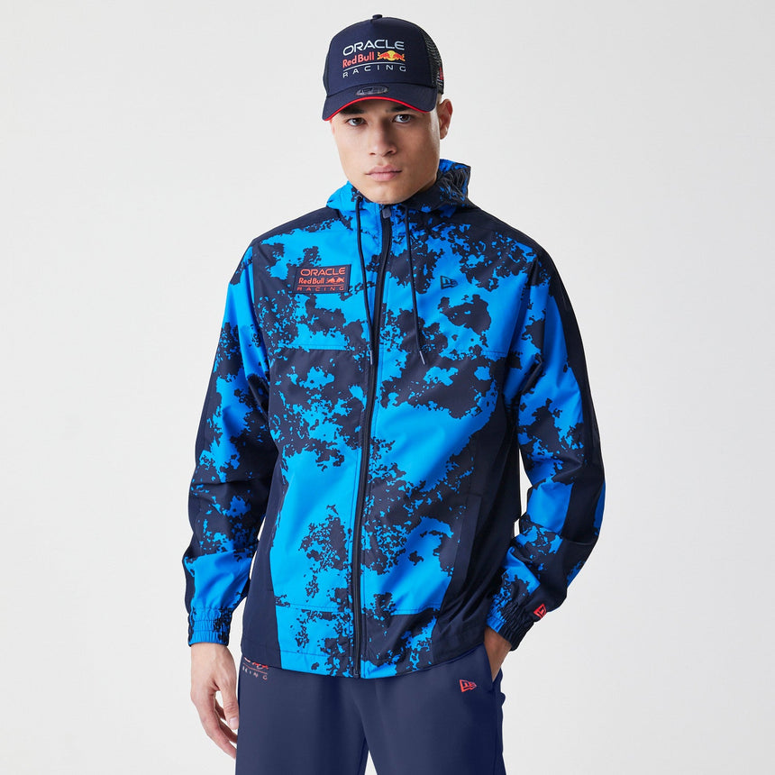 Geacă Red Bull Racing Windrunner, New Era, camuflaj, albastru