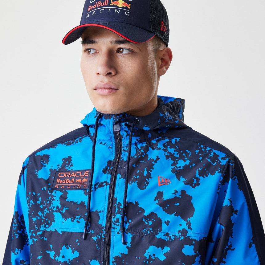 Geacă Red Bull Racing Windrunner, New Era, camuflaj, albastru