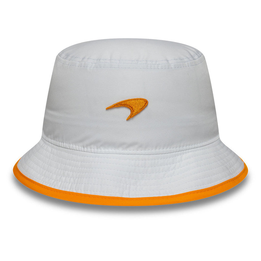 Pălărie bucket McLaren x Reiss, de sezon, conic, New Era, 9FORTY, alb