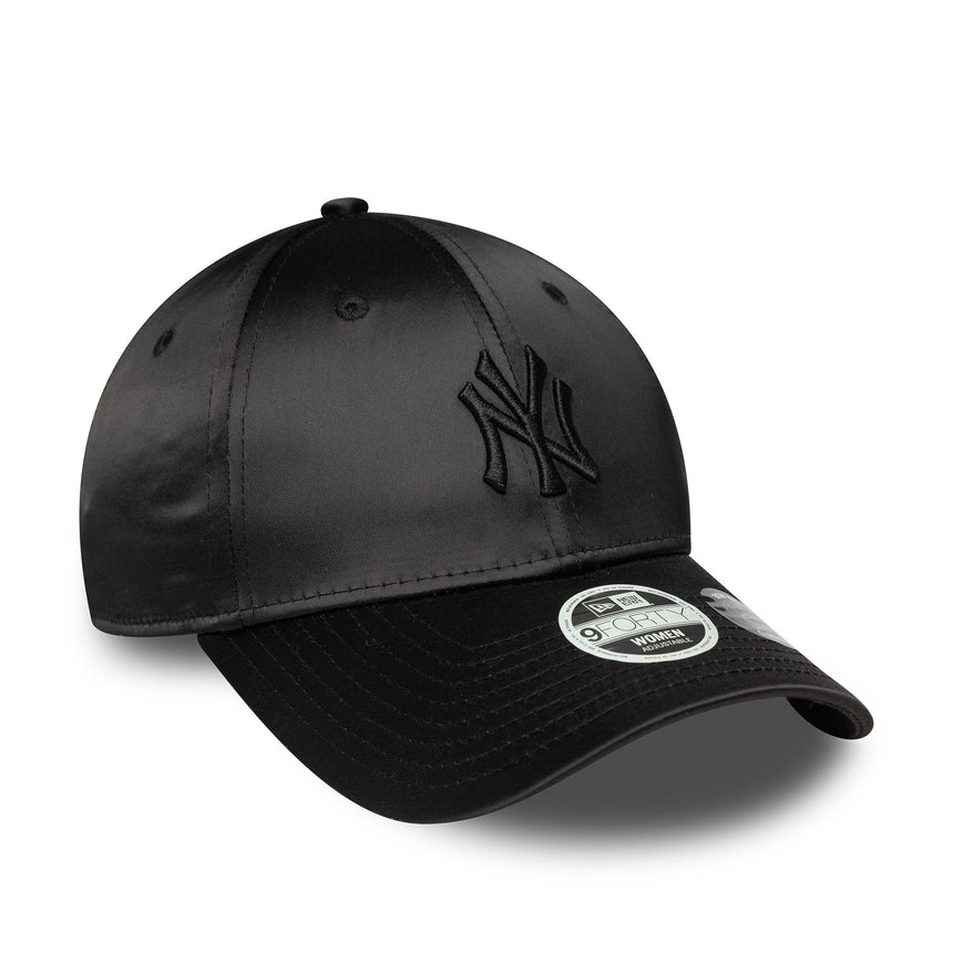 Șapcă New York Yankees, fundă de satin la spate, New Era, 9FORTY, pentru femei, negru