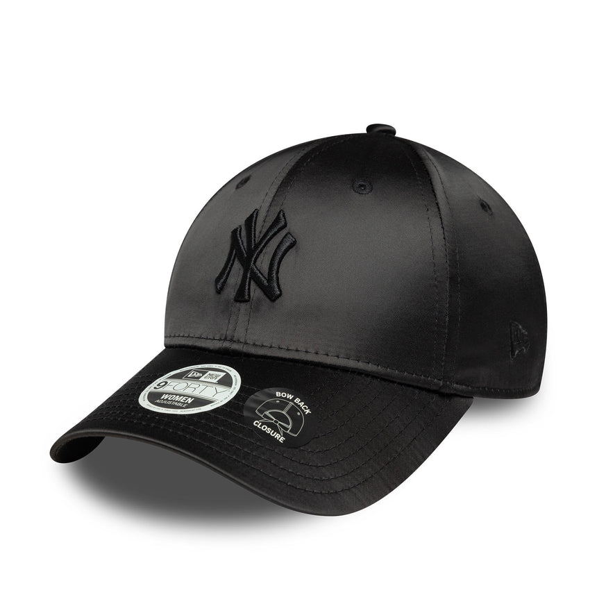 Șapcă New York Yankees, fundă de satin la spate, New Era, 9FORTY, pentru femei, negru