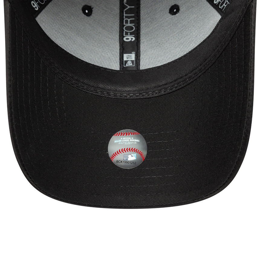 Șapcă New York Yankees, fundă de satin la spate, New Era, 9FORTY, pentru femei, negru