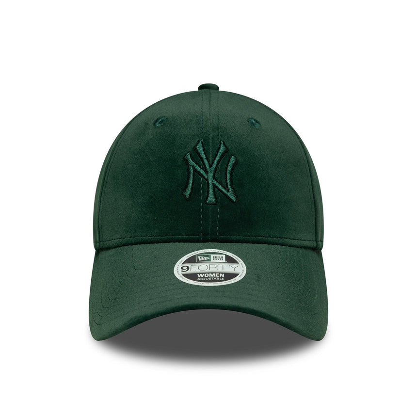 șapcă New York Yankees, pentru femei, velur, 9FORTY, New Era, verde