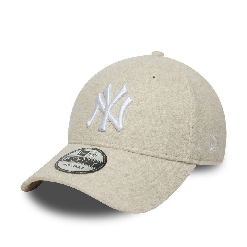 șapcă New York Yankees, lână Melton, 9FORTY, crem
