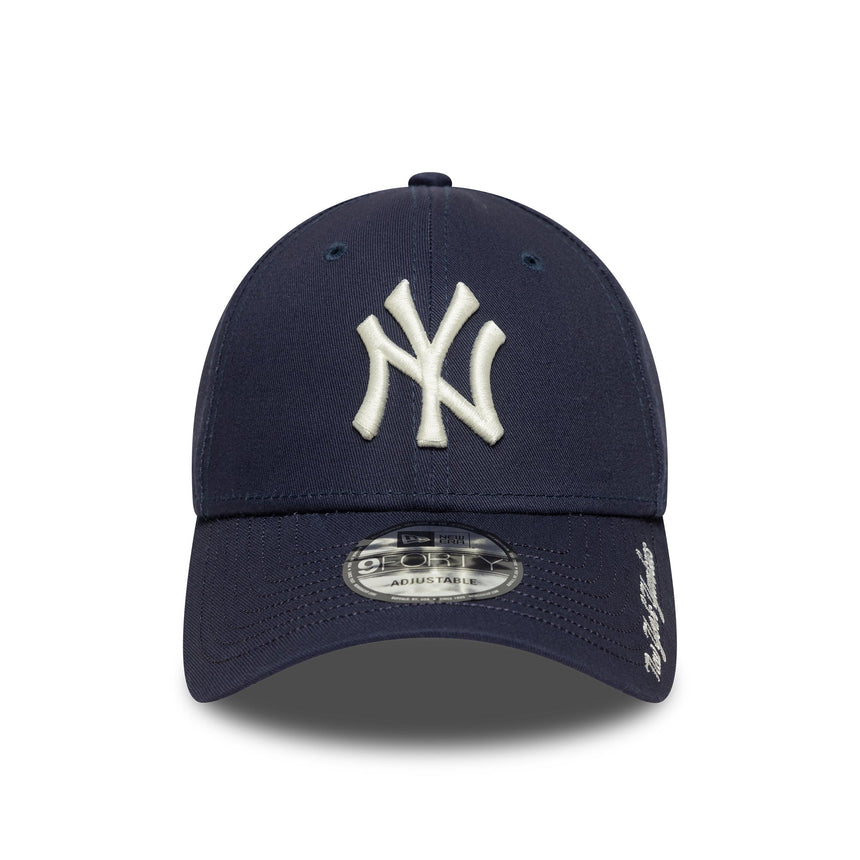 șapcă New York Yankees, text pe vizor, New Era, 9FORTY, albastru,