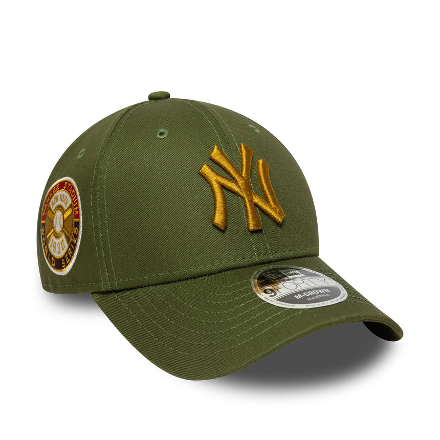 Șapcă New York Yankees, patch WS, New Era, 9FORTY, patch, verde