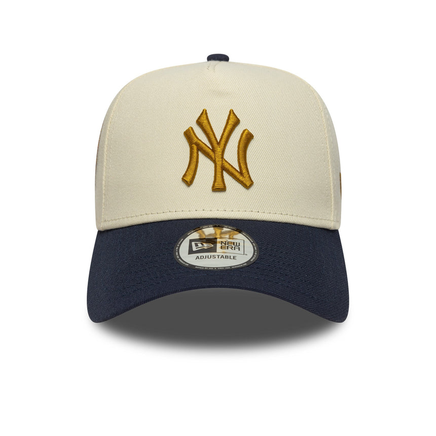 Șapcă New York Yankees, cu patch, New Era, 9FORTY, A-frame, bej