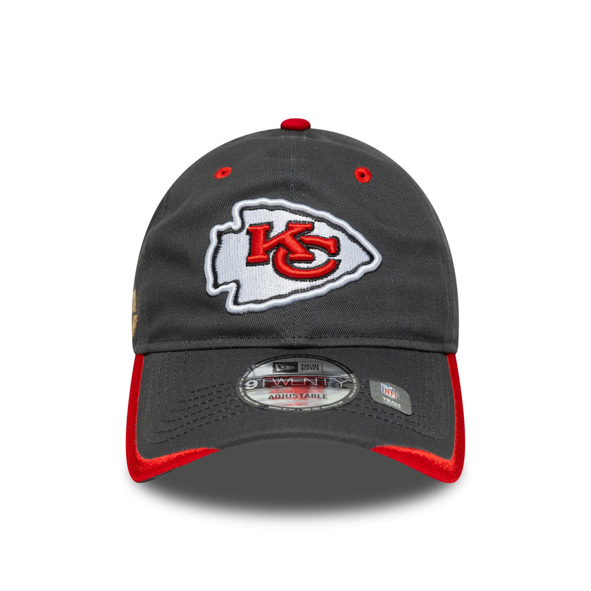 Șapcă Kansas City Chiefs, pin de echipă, New Era, 9TWENTY, simplă, gri