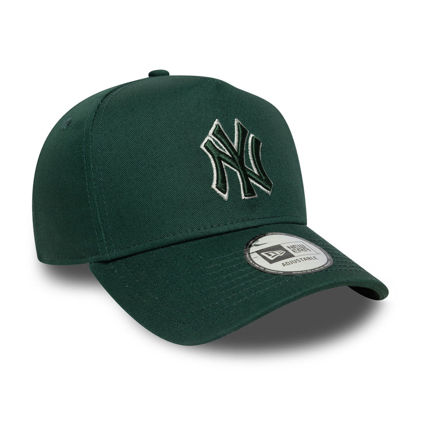 Șapcă New York Yankees, cu design conturat, New Era, 9FORTY, monocromă, verde