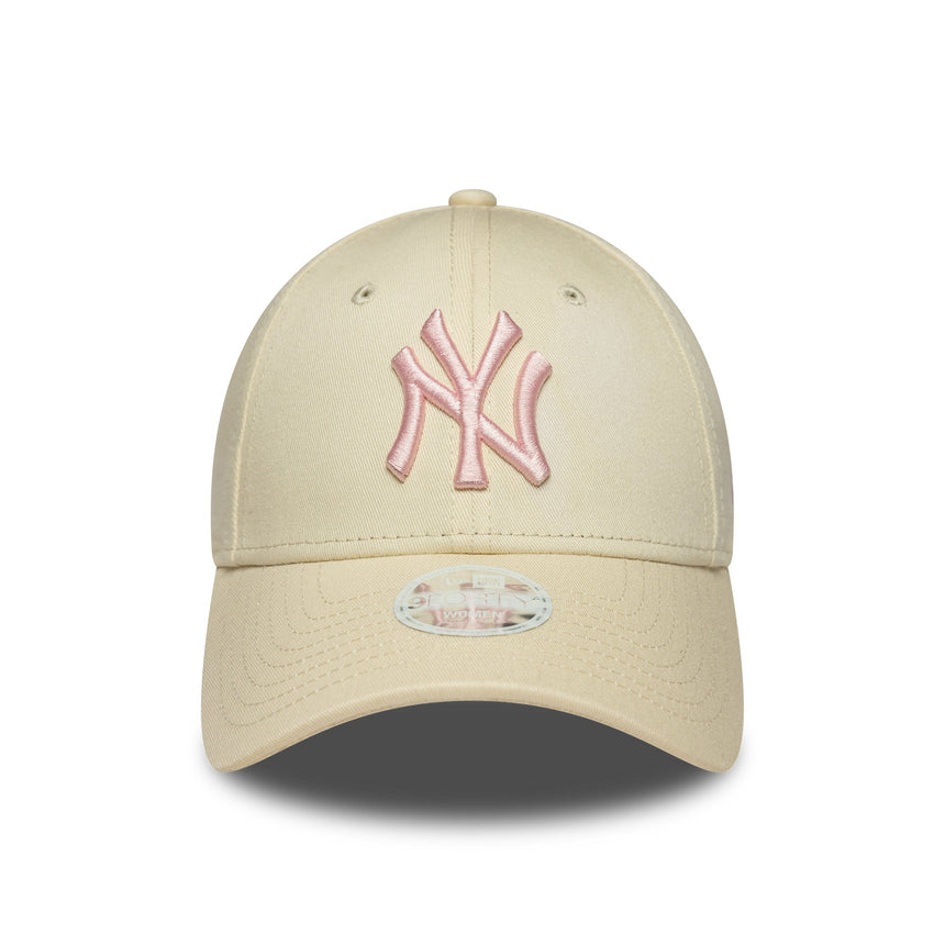 șapcă New York Yankees, pentru femei, New Era, 9FORTY, alb