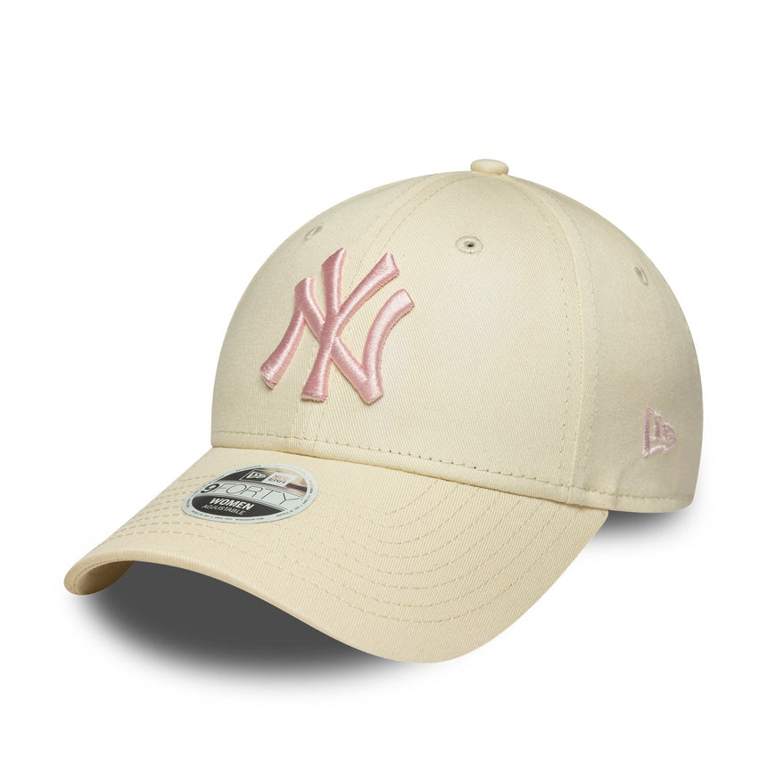 șapcă New York Yankees, pentru femei, New Era, 9FORTY, alb