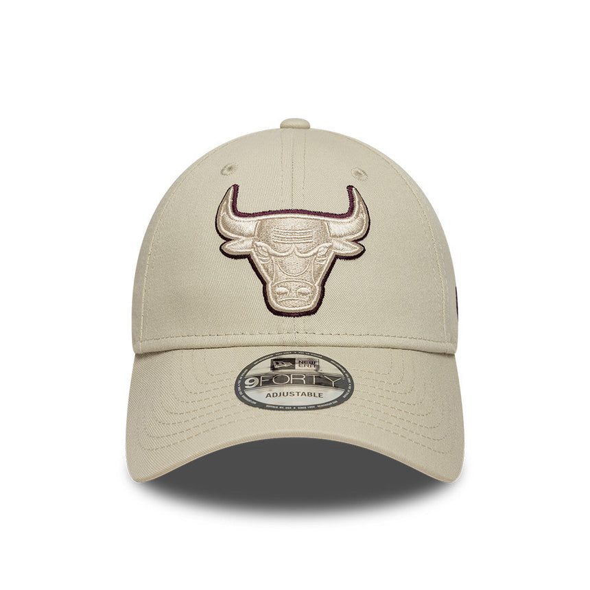 Șapcă Chicago Bulls, broșă TEAM OUTLINE, 9FORTY, gri