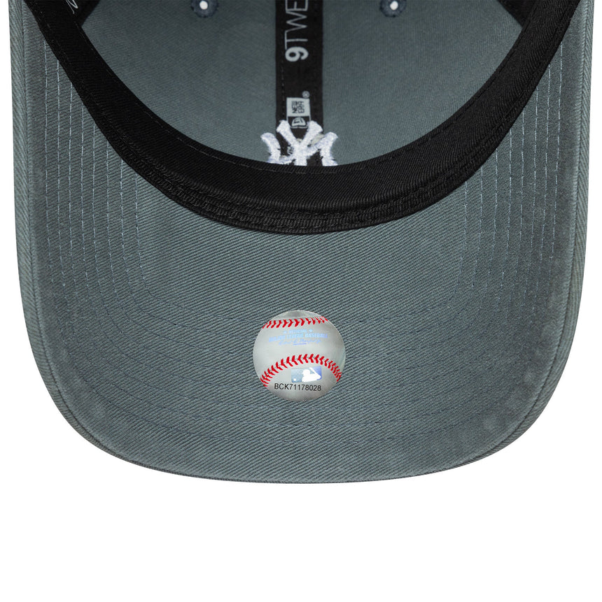 Șapcă New York Yankees, logo mini spălat, New Era, 9TWENTY, gri