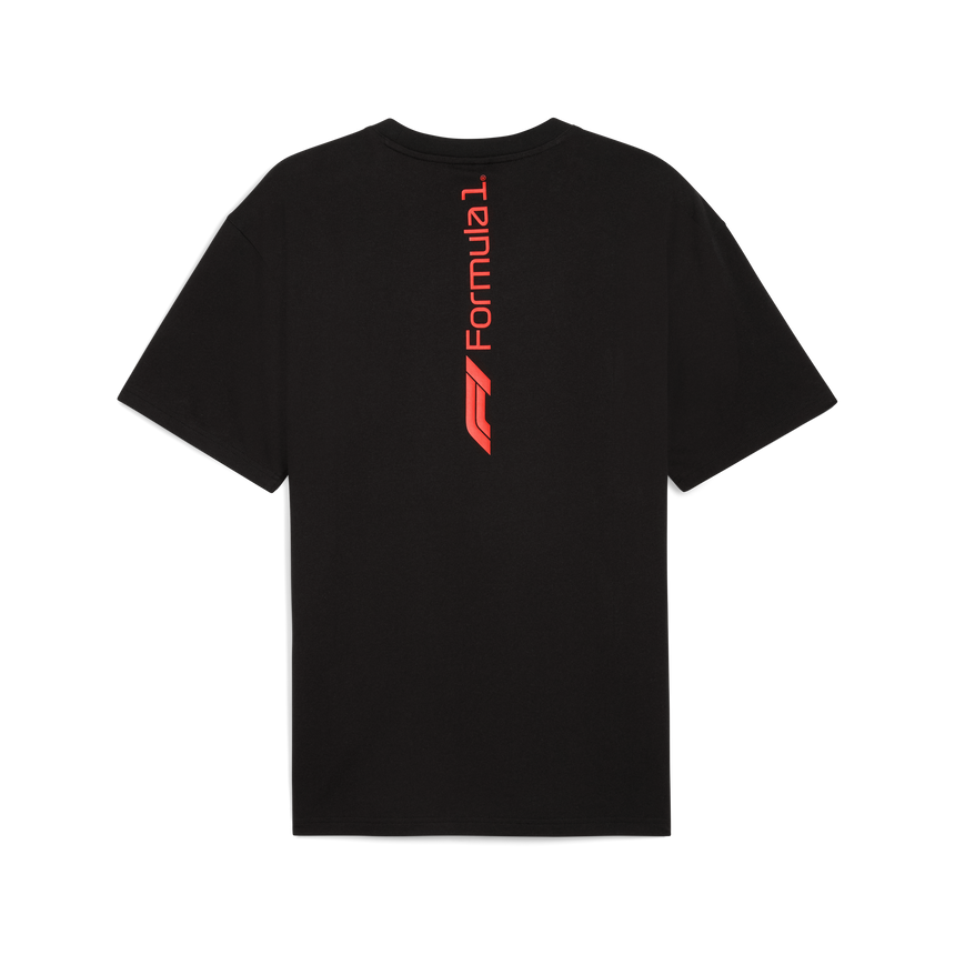 Tricou grafic F1, Puma, Essential+, croială lejeră, negru 🔥
