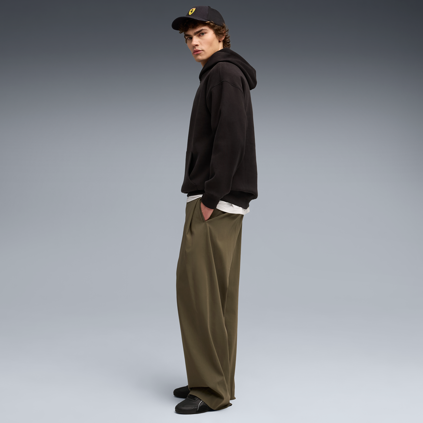 Hanorac Ferrari, Puma, îmbrăcăminte sport, logo cu scut, negru 🔥