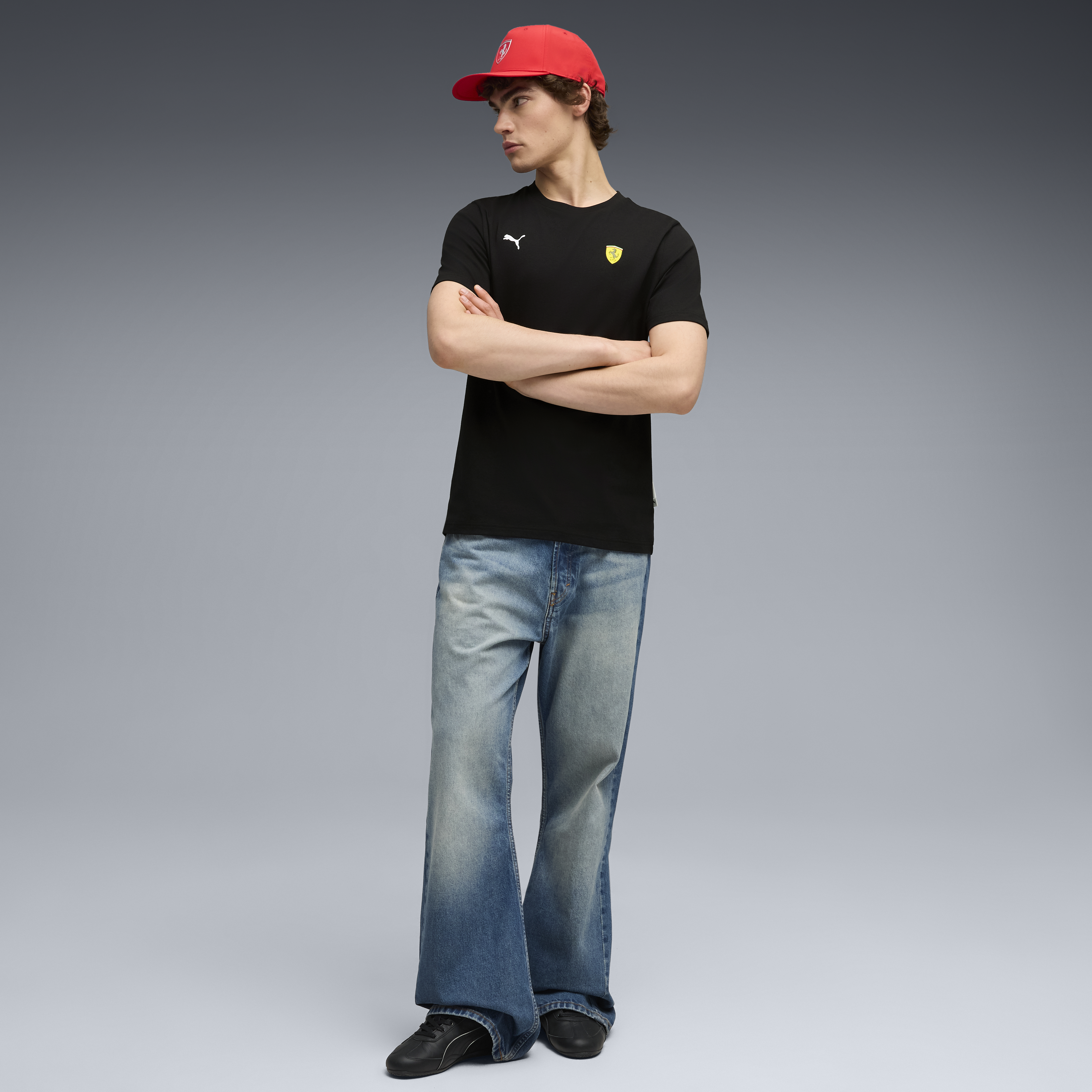 Tricou grafic Ferrari, Puma, negru 🔥