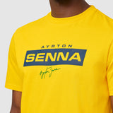 Tricou de Barbat, Ayrton Senna Logo, Galben, 2021 - FansBRANDS®